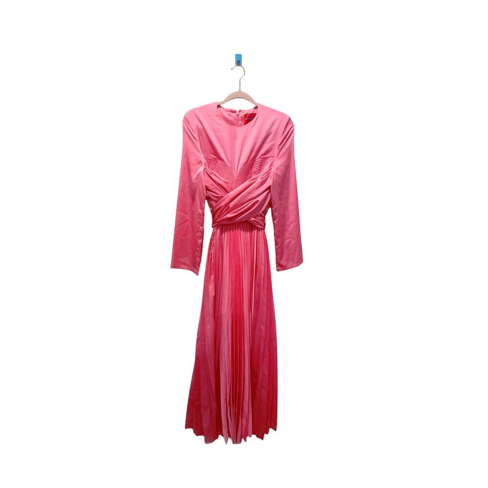 solace london tibby maxi pleated dress pink  size UK10/US6 - Picture 5 of 10